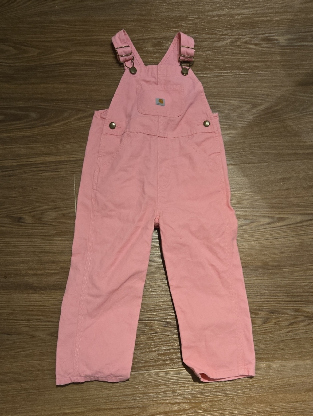 Carhartt Pink Kids Overalls with Adjustable Straps
